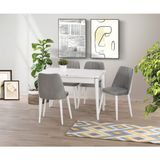 Yuvaset Home Uyar (Sadece Masa) Beyaz 70*110+30 Kelebek Açılır Masa