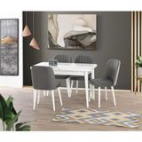 Yuvaset Home Uyar (Sadece Masa) Beyaz 75*130+30 Kelebek Açılır Masa