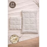 YUVOL 2'li %100 doğal yıkanmamış Koyun Yün Dolgulu 50x30cm-30x25cm