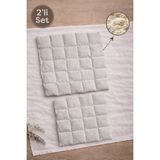 Yuvol 2'li %100 Doğal Yıkanmamış Koyun Yün Dolgulu Yetişkin ve Çocuk Sırt Karın Göğüs Bezi 37X37CM 30X25CM - Beyaz - 0 - 9 Ay
