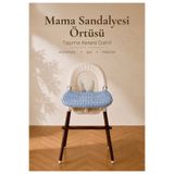 YUVOL Mavi Pötikareli Lastikli Bebek Mama Sandalyesi Örtüsü ve Taşıma Kılıfı