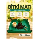 Yuvora Bitki Saksı Değişim Matı 50x50 cm Su Geçirmez Çıtçıtlı Çiçek Toprak Değiştirme Örtüsü