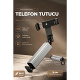 Yuvora Katlanabilir Seyahat Tipi Telefon Tutucu 360° Döner Stand Masa Koltuk Uçak Mutfak Akrobat Tutacak