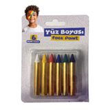 Yüz Boyası 6 Renk 1 Paket Bubu Face Paint Yüz Boyası Canlı Renkler Sağlığa Zararsız Kreş Okul Öncesi