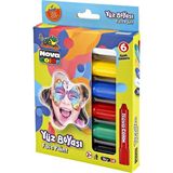 Yüz Boyası 6 Renk 1 Paket Face Paint Çevirmeli Yüz Boyası Canlı Renkler - Çok Renkli - Standart