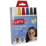 Yüz Boyası 6 Renk | Lets Yüz Boyama Kalemi