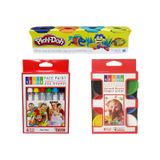 Yüz Boyası 6'lı.parmak Boyası 6'lı.play-doh Oyun Hamuru 4'lu