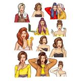 Yüz İfadeleri Sticker Set 12 Parça Telefon, Tablet, Defter, Laptop Sticker
