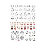 Yüz İfadeleri Sticker Set 50 Parça Telefon, Tablet, Defter, Laptop Sticker
