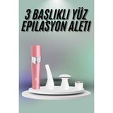Yüz, Kaş Ve Tüm Vücut Epilasyon Aleti3 Başlıklı Epilatör Tüm Cilt Tiplerine Uygun