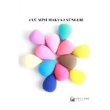 Yüz Make-Up Makyaj Sünger Seti 4'lü Profesyonel Hediyelik Islak Kuru Kullanıma Uygun Makyaj Süngeri