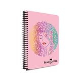 Yüz Tasarımlı Spiralli Defter, A4, 120 Yaprak, 70G Kağıt, Çizgili, Dayanıklı Kapak, Kolay Açılan Spiral Cilt, Asorti Renkler - Standart