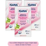 Yüz ve Bikini Bölgesine Uygun Soğuk Ağda Bandı 20 Adet X3 Paket - Zeytinyağlı
