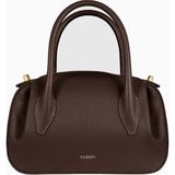 Yuzefi Oyster Mini Duffle Pebble %100 Deri Lüks Italyan Omuz Çantası - Espresso