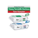 Yüzey Temizlik Havlusu 100 Yaprak+Sleepy Çamaşır Suyu Katkılı Temizlik Havlusu 100 Yaprak