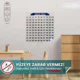 Yüzlük Tablo, Matematik Öğreniyorum, Iz Bırakmaz, Yapışkansız Tutunan Akıllı Kağıt Yazı Tahtası