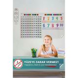 Yüzlük Tablo Ve Ritmik Sayılar Seti, İz Bırakmayan Sihirli Pratik Akıllı Kağıt Tahta, Kırtasiye Seti