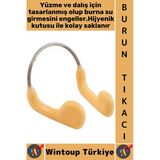 #Yüzme Konfor Su Geçirmez Havuz Deniz Yüzme Dalış Hijyenik Saklama Kutulu Silikon Uçlu Burun Tıkacı