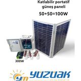 Yüzüak Tv, Laptop, Lamba ve Telefon Şarjı Sstem ( Taşınabilir Solar Sistem - 24AH Akü / 100W Panelli )