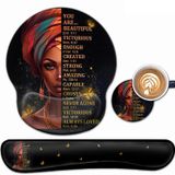 YVBHCGGGF Ergonomik Oyun Mouse Pad Bilek Desteği ve Bellek Köpüğü Klavye Bilek Dayanağı Kaymaz Tabanlı Ev Ofis Bilgisayar Masa Pedi, Jel Siyah Mouse Pad Kolay Yazma, Afrikalı-Amerikalı Kadınlar Siyah Kız