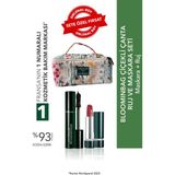 Yves Rocher Bloominbag Çiçekli Çanta Ruj ve Maskara Seti-Ruj -Nude Kiraz Çiçeği 3.5 gr & Maskara 7.8ml - Renkli