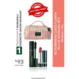 Yves Rocher Bloominbag Çizgili Çanta Ruj ve Maskara Seti- Ruj- Nude Kiraz Çiçeği 3.5 gr & Maskara 7.8ml - Renkli