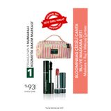 Yves Rocher BloominBag Çizgili Çanta Ruj ve Maskara Seti- Ruj- Nude Kiraz Çiçeği 3.5 gr & Maskara 7.8ml