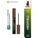 Yves Rocher Doğal Görünümlü Kaş Sabitleyici Maskara 48 Saat Etkili Fiber Fırçalı 4 ml Kestane - Kahverengi