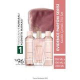 Yves Rocher Evidence Parfüm Serisi 100 ml EDP Kadife Çantalı 3’lü Hediyelik Set