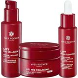 Yves Rocher Gece Rutin Seti- Dolgunlaştırıcı Bitkisel Kolajen ve Hyaluronik Bakım/ Lift Pro Collagene Dolgunlaştırıcı Serum, Bakuchiol Serum ve Gece Kremi