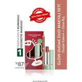 Yves Rocher Glow Dudak Duo Makyaj Seti - Dudak Kalemi -Bej Kahve & Glow Ruj - Kahve - Renkli