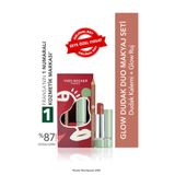 Yves Rocher Glow Dudak Duo Makyaj Seti - Dudak Kalemi -Bej Kahve & Glow Ruj - Kahve