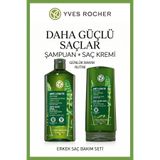 Yves Rocher Güçlendirici Prebiyotik Bakım Erkek Saç Dökülme Karşıtı Şampuan ve Saç Kremi Seti Daha Güçlü Saçlar İçin ERKO-DOK-SET-2