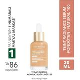 Yves Rocher Işıltı Etkili Serum Fondöten – Hyaluronik Asit Içerikli, Teint Radiance, Vegan Formül Naturel 100