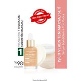 Yves Rocher Işıltı Veren Ten Makyaj Seti- Serum Fondöten 30ML & Toz Pudra 8.5 G- Naturel 100 - Renkli