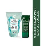 Yves Rocher Kuru Ciltlere Özel 50 Faktör Koruyuculu Yaşlanma Karşıtı Yüz Kremi, Yüz Yıkama Jeli Rutin Seti