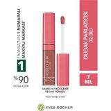 Yves Rocher Nemlendirici ve Yüksek Pigmentli Gloss Dudak Parlatıcısı Cam Bitişli 7 ml Bej - 02.Bej