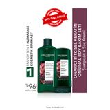Yves Rocher Onarıcı Bitkisel Keratin Orijinal Boy Bakım Seti- Saç Kremi 200 ml & Şampuan 300 ml