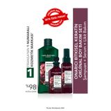 Yves Rocher Onarıcı Bitkisel Keratin Orijinal Boy Saç Seti-Şampuan 300 ml&Likit Bakım 150 ml&Isı Koruyucu 100ml
