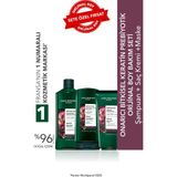 Yves Rocher Onarıcı Bitkisel Keratin Prebiyotik Orijinal Boy Bakım Seti -Şampuan 300 ml & Saç Kremi 200 ml & Maske 200 ml - Renkli