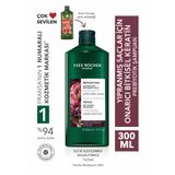 Yves Rocher Onarıcı Keratin Prebiyotik Şampuan - Yıpranmış Saçlar - SLS,SLES içermez,Tuzsuz, Vegan -300ml
