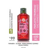 Yves Rocher Parlatıcı Frambuaz Saç Sirkesi 400 ml Vegan Parlaklık Verici Özellik ile Normal Saçlar İçin