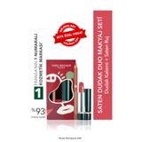 Yves Rocher Saten Dudak Duo Makyaj Seti-Dudak Kalemi -Pembe & Saten Ruj- Nude Gül Kurusu