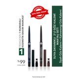 Yves Rocher Suya Dayanıklı 2'li Göz Kalemi Makyaj Seti- Siyah Göz Kalemi 0.35 g & Kahve Göz Kalemi 0.35 g