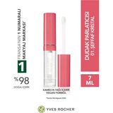 Yves Rocher Yoğun Pigmentli ve Nemlendirici Dudak Parlatıcısı Cam Parlaklığı Etkili Gloss 7 ml Şeffaf Kristal - 01.Şeffaf Kristal