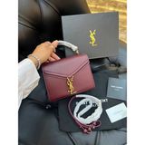 Yves Saint Laurent Logo Detaylı Ithal Çanta - Bordo
