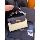 Yves Saint Laurent Logo Detaylı Ithal Çanta - Krem