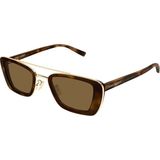 Yves Saint Laurent Saint Laurent Sl 825 002 50 Unisex Geometrik Kırçıllı Kahverengi Kemik Güneş Gözlüğü