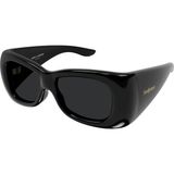 Yves Saint Laurent Saint Laurent Sl 901 Howl 001 Black Unisex Square Gunes Gozlugu - Siyah