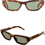 Yves Saint Laurent Saint Laurent Sl M126 003 Kadın Güneş Gözlüğü Gold - Kahverengi Asetat Çerçeve Açık Yeşil Cam